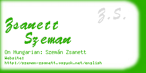 zsanett szeman business card